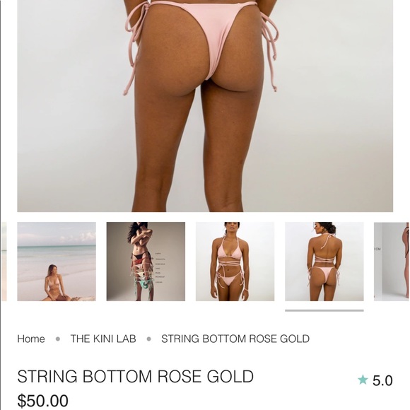 NEW Swell Obsessed Swimwear bikini in rose gold (XS/S) - Picture 10 of 10